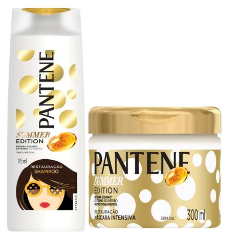 Kit Pantene Summer Shampoo 175ml + Máscara de Tratamento 300ml Menor preço em Kit Pantene Summer Shampoo 175ml + Máscara de Tratamento 300ml