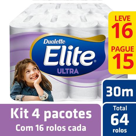 Kit Papel Higiênico Elite Folha Dupla 4 Pacotes - 64 Rolos é boa?