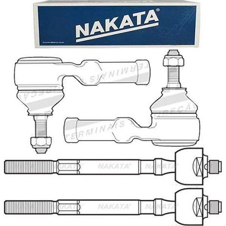 Kit par articulacao axial + terminal direcao direito esquerdo - fiesta 2002 a 2014 - kit00891 - Nakata Menor preço em Kit par articulacao axial + terminal direcao direito esquerdo - fiesta 2002 a 2014 - kit00891 - Nakata