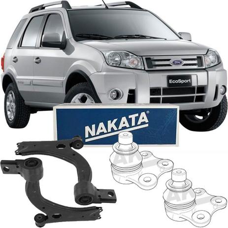 Kit par bandeja dianteira + pivo suspensao - ecosport 2006 a 2011 - kit00917 - Nakata Menor preço em Kit par bandeja dianteira + pivo suspensao - ecosport 2006 a 2011 - kit00917 - Nakata