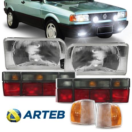 Kit Par Farol Gol 1991 1992 1993 1994 Com Pisca Bicolor Lanterna Traseira Fume Orignal Arteb Menor preço em Kit Par Farol Gol 1991 1992 1993 1994 Com Pisca Bicolor Lanterna Traseira Fume Orignal Arteb