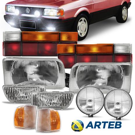 Kit Par Farol Gol 91 92 93 94 Com Pisca Bicolor Lanterna Tricolor Milha Redondo Original Arteb Menor preço em Kit Par Farol Gol 91 92 93 94 Com Pisca Bicolor Lanterna Tricolor Milha Redondo Original Arteb