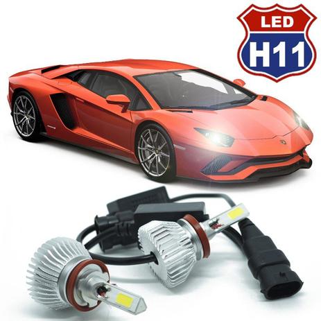 Kit Par Lâmpada Super Led Automotiva Farol Carro 3D H11 8000 Lumens 12V 24V 6000K - S/m Menor preço em Kit Par Lâmpada Super Led Automotiva Farol Carro 3D H11 8000 Lumens 12V 24V 6000K - S/m