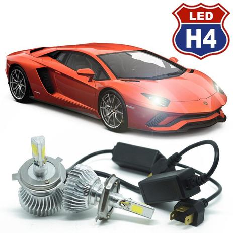Kit Par Lâmpada Super Led Automotiva Farol Carro 3D H4 (Bi) 8000 Lumens 12V 24V 6000K - S/m Menor preço em Kit Par Lâmpada Super Led Automotiva Farol Carro 3D H4 (Bi) 8000 Lumens 12V 24V 6000K - S/m