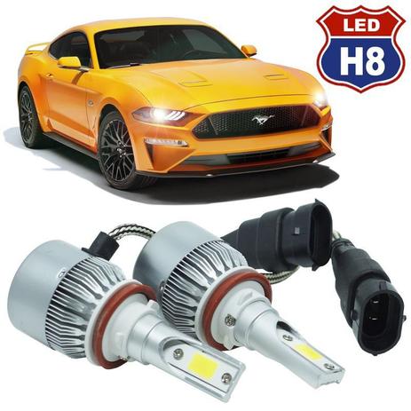 Kit Par Lâmpada Super Led Automotivo Farol Carro Caminhão H8 10000 Lumens M9C 12V 24V 6000K - S/m Menor preço em Kit Par Lâmpada Super Led Automotivo Farol Carro Caminhão H8 10000 Lumens M9C 12V 24V 6000K - S/m