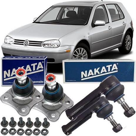 Kit par pivo suspensao + terminal direcao direito e esquerdo - golf 1999 a 2006 - kit00991 - Nakata Menor preço em Kit par pivo suspensao + terminal direcao direito e esquerdo - golf 1999 a 2006 - kit00991 - Nakata