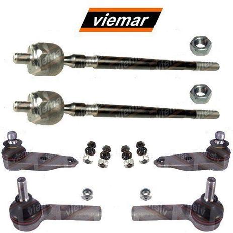 Kit par terminal direcao + pivo + articulacao axial direito e esquerdo - clio 1999 a 2003 - kit00587 - Viemar Menor preço em Kit par terminal direcao + pivo + articulacao axial direito e esquerdo - clio 1999 a 2003 - kit00587 - Viemar