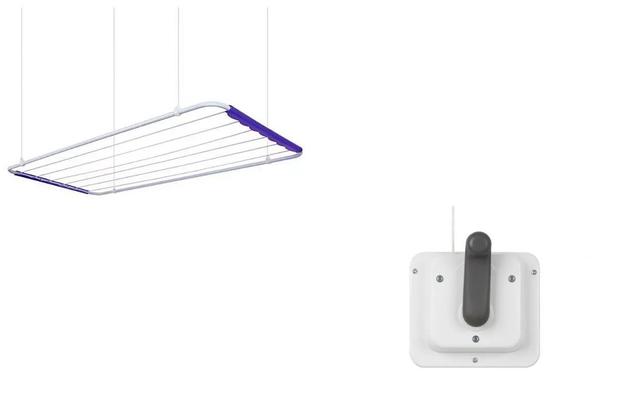 Kit Para Apartamento Varal Teto Ferro Com Manivela Elevador - Secalux Menor preço em Kit Para Apartamento Varal Teto Ferro Com Manivela Elevador - Secalux