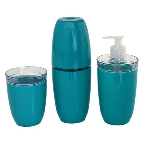Kit para bancada de Lavabo Linha Málaga Verde Conjunto com 3 peças - Fabrica de utilidades Menor preço em Kit para bancada de Lavabo Linha Málaga Verde Conjunto com 3 peças - Fabrica de utilidades