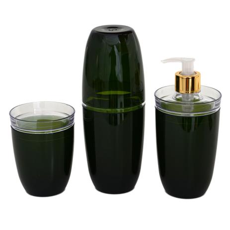 Kit para bancada de Lavabo Linha Valência Oliva Conjunto com 3 peças - Fábrica de utilidades Menor preço em Kit para bancada de Lavabo Linha Valência Oliva Conjunto com 3 peças - Fábrica de utilidades
