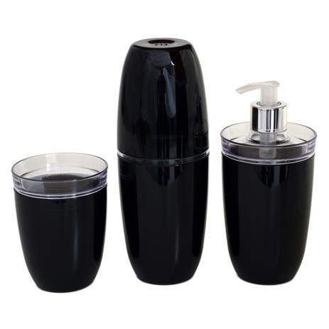 Kit para bancada de Lavabo Linha Valência Preto Conjunto com 3 peças - Fábrica de utilidades é boa?
