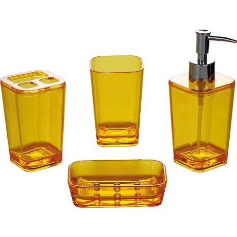 Kit para Banheiro 4 Peças Ogza Sortido Menor preço em Kit para Banheiro 4 Peças Ogza Sortido