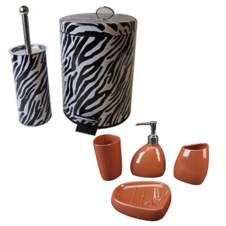kit para banheiro 5 PEÇAS com lixeira saboneteira porta escova sabão liquido - DECA 102 - Wincy Menor preço em kit para banheiro 5 PEÇAS com lixeira saboneteira porta escova sabão liquido - DECA 102 - Wincy