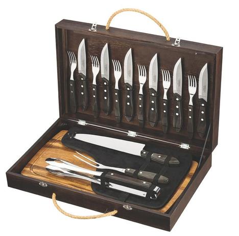Kit para churrasco 17 peças - Polywood - Tramontina Menor preço em Kit para churrasco 17 peças - Polywood - Tramontina
