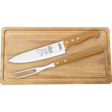 Kit para Churrasco 3 Pecas com Laminas de ACO INOX e Cabos de Madeira Tramontina é boa?