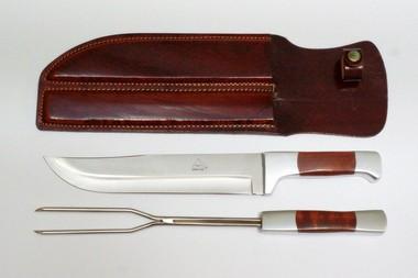 Kit para Churrasco Artesanal Faca Garfo 9 Polegadas em aço Inox com Bainha - Inox barretos Menor preço em Kit para Churrasco Artesanal Faca Garfo 9 Polegadas em aço Inox com Bainha - Inox barretos