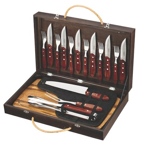 Menor preço em Kit para Churrasco com 17 Peças e Estojo Polywood Tramontina