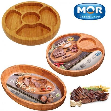 Kit para Churrasco com 3 Bandejas Gamelas em Bambu Mor Menor preço em Kit para Churrasco com 3 Bandejas Gamelas em Bambu Mor