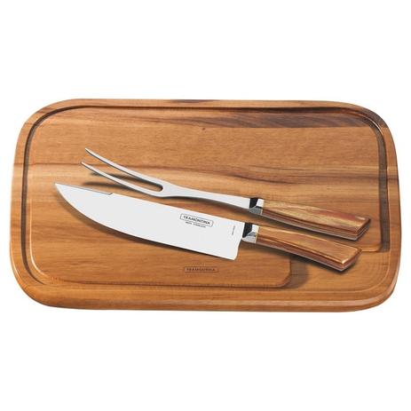 Kit para churrasco forjado cabo natural polywood com tábua de madeira 3 peças - tamontina - Tramontina Menor preço em Kit para churrasco forjado cabo natural polywood com tábua de madeira 3 peças - tamontina - Tramontina