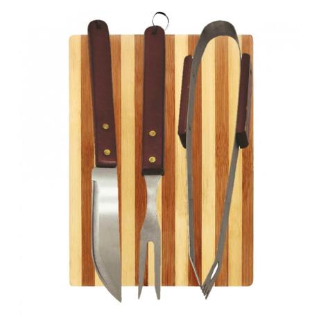 Kit para Churrasco Inox e Madeira 4 Peças - Yazi é boa?