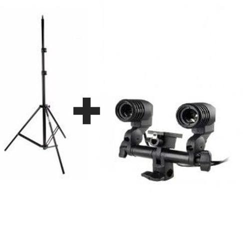 Kit Para Estudio Tripé Até 2 Metros e Soquete Duplo Bivolt - Oem Menor preço em Kit Para Estudio Tripé Até 2 Metros e Soquete Duplo Bivolt - Oem