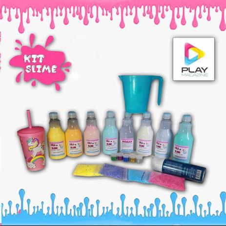 kit para fazer Slime Unicórnio série Ouro - Play magazine Menor preço em kit para fazer Slime Unicórnio série Ouro - Play magazine