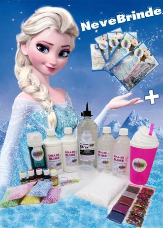 Kit Para Fazer Todo Tipo De Slime + Neve Frozen - Ine Slime Menor preço em Kit Para Fazer Todo Tipo De Slime + Neve Frozen - Ine Slime