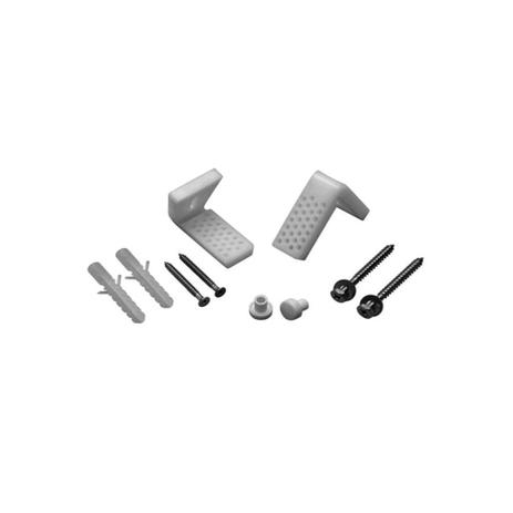 Kit para Fixação de Vaso Sanitário com Suporte em L Cromado E Branco - Roca Menor preço em Kit para Fixação de Vaso Sanitário com Suporte em L Cromado E Branco - Roca