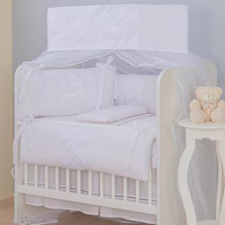 Kit para Mini Berço 9 peças Majestade Branco - I9 baby Menor preço em Kit para Mini Berço 9 peças Majestade Branco - I9 baby