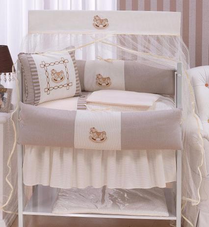 Kit para Mini Berço 9 peças Pocotó Palha - I9 baby Menor preço em Kit para Mini Berço 9 peças Pocotó Palha - I9 baby