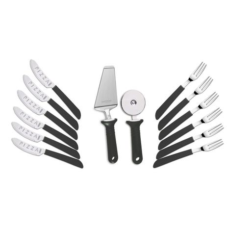 Kit para pizza 14 pcs preto tramontina Menor preço em Kit para pizza 14 pcs preto tramontina