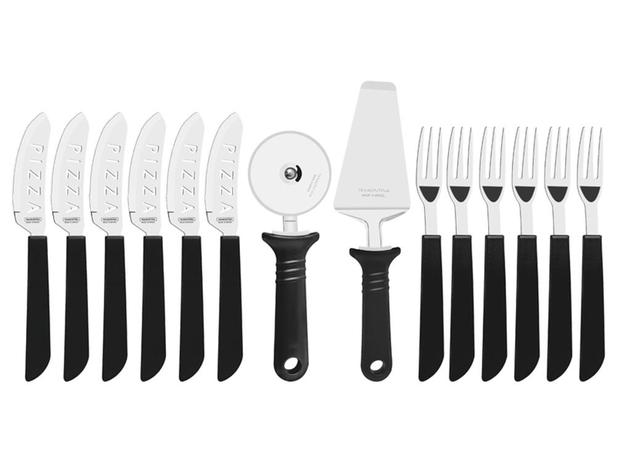 Kit para pizza 14 peças pizza verde laminas de aco inox e cabos de polipropileno tramontina Menor preço em Kit para pizza 14 peças pizza verde laminas de aco inox e cabos de polipropileno tramontina