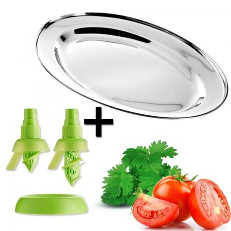 Kit para Salada com Travessa Oval em Inox + Spray Burrificador Limao e Laranja Hudson é ruim? Kit para Salada com Travessa Oval em Inox + Spray Burrificador Limao e Laranja Hudson é boa?