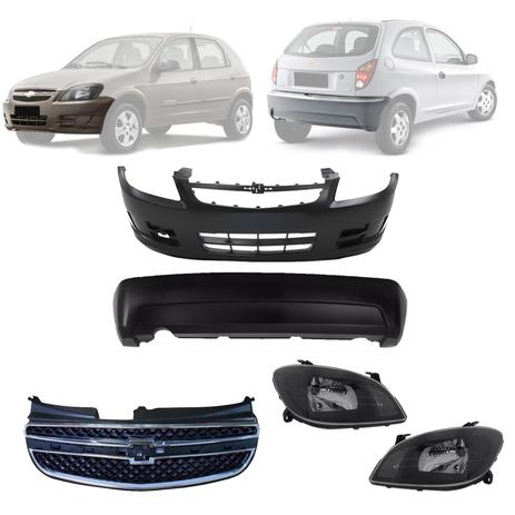 Kit Parachoque com Farol Mascara Negra Celta 2011 2012 2013 2014 - Varios Menor preço em Kit Parachoque com Farol Mascara Negra Celta 2011 2012 2013 2014 - Varios