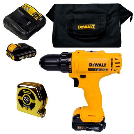Kit Parafusadeira 3/8”12V bivolt DCD700C2+Trena PowerLock STHT33361 - Dewalt é boa?