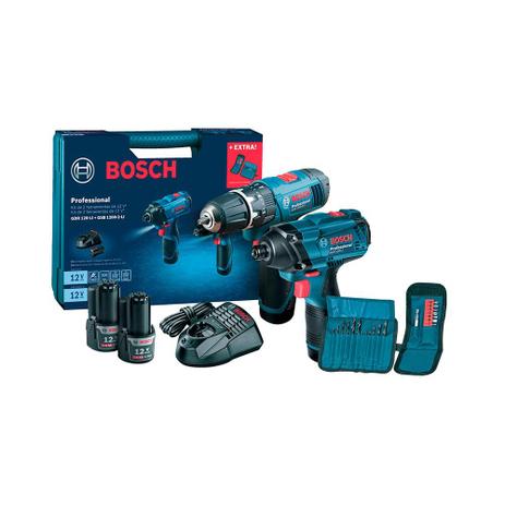 Kit parafusadeira a bateria GDR120-2 Li e furadeira de impacto GSB1200-2 Li azul Bosch é boa?