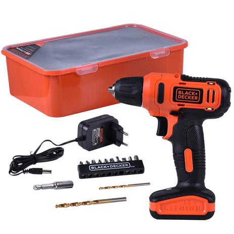 Kit Parafusadeira E Furadeira Para Alvenaria Black Decker 3/8" Ld12Sp - Laranja - Bivolt Menor preço em Kit Parafusadeira E Furadeira Para Alvenaria Black Decker 3/8" Ld12Sp - Laranja - Bivolt