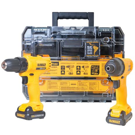Kit parafusadeira/furadeira 3/8 pol e furadeira impacto 1/4 pol 12v 127v 2 bat carregador bivolt e maleta dck201c2-br - dewalt é boa?