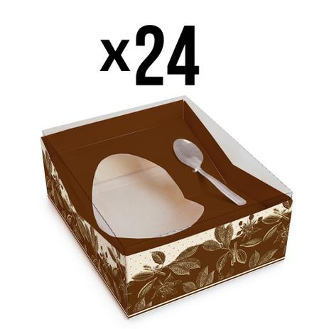 Kit Páscoa Com 24 Embalagens/Caixas + Colher Meio Ovo 250g - Cromus Menor preço em Kit Páscoa Com 24 Embalagens/Caixas + Colher Meio Ovo 250g - Cromus