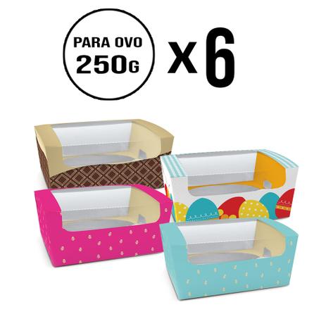 Kit Páscoa Com 24 Embalagens/Caixas Com 4 Estampas Ovo 250g - Cromus Menor preço em Kit Páscoa Com 24 Embalagens/Caixas Com 4 Estampas Ovo 250g - Cromus