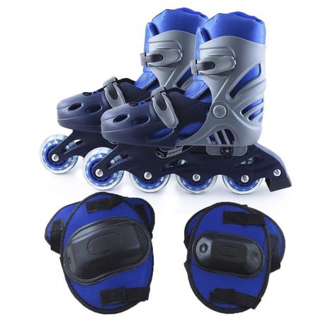 Kit Patins + Capacete + Joelheira B352 Azul Banana Toys é boa?