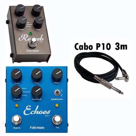 Kit Pedal Reverb + Echoes Guitarra + 2 Fontes 9v Fuhrmann Menor preço em Kit Pedal Reverb + Echoes Guitarra + 2 Fontes 9v Fuhrmann