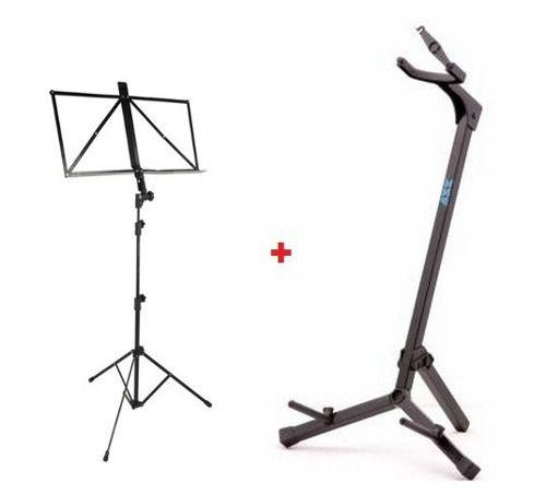 Kit Pedestal de Partitura Retrátil + Suporte de Violão - Vector Menor preço em Kit Pedestal de Partitura Retrátil + Suporte de Violão - Vector