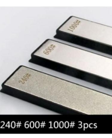 Kit Pedras De Afiar E Amolar Facas Diamantada 240 600 1000 Menor preço em Kit Pedras De Afiar E Amolar Facas Diamantada 240 600 1000