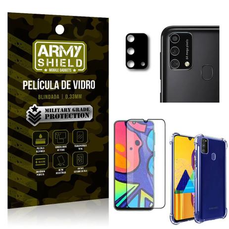 Kit Película de Câmera Galaxy M21s + Película 3D + Capa Anti Impacto -  Armyshield - Kit Capinha e Película para Celular - Magazine Luiza