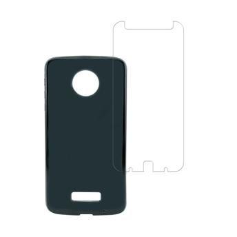 Kit Película de vidro e capinha TPU de silicone (Cor Preta / Fumê) para Moto Z Force - Rellogs Menor preço em Kit Película de vidro e capinha TPU de silicone (Cor Preta / Fumê) para Moto Z Force - Rellogs