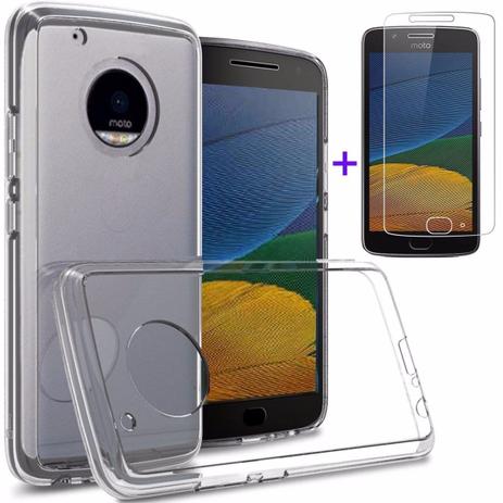 Kit Película de vidro e capinha TPU de silicone para Moto G5 - Rellogs Menor preço em Kit Película de vidro e capinha TPU de silicone para Moto G5 - Rellogs
