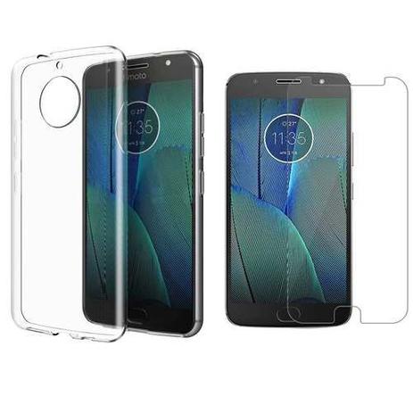 Kit Película de vidro e capinha TPU de silicone para Moto G5s Plus - Rellogs Menor preço em Kit Película de vidro e capinha TPU de silicone para Moto G5s Plus - Rellogs