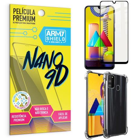 Kit Película Premium Nano 9D para Galaxy M31 + Capa Anti Impacto -  Armyshield - Kit Capinha e Película para Celular - Magazine Luiza