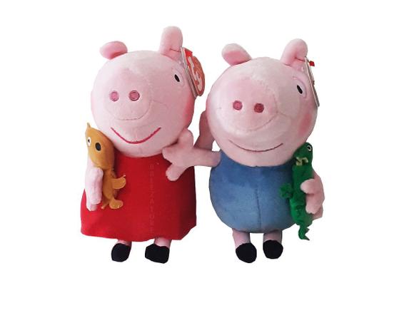 Kit Pelúcia Peppa Pig E Irmão George Pig 19 Cm Original Dtc Menor preço em Kit Pelúcia Peppa Pig E Irmão George Pig 19 Cm Original Dtc